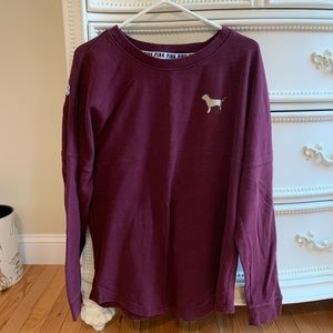 VS Pink “love pink” light crew neck